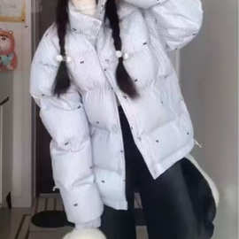美式复古立领短款棉服女2026新款冬季加厚棉衣保暖超好看棉袄外套
