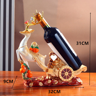 Red Wine Rack Ornaments Fulu Shoudi Creative High-End Living Room Home Entrance Dining Side Tv Cabinet Wine Cabinet Decorations