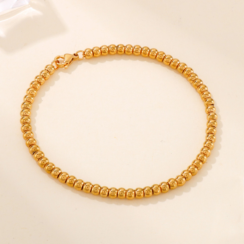 15g Weight PVD Coated Gold Plating Process PVD Coated 18K Gold Plated Geometric Stainless Steel Fashion Waterproof Non Tarnish Titanium Steel Bracelets
