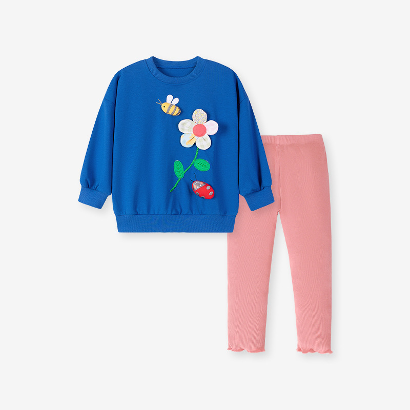 Little maven comercio exterior transfronterizo ropa para niños otoño nuevo traje para niñas dibujos animados europeos y americanos lindo traje para niños