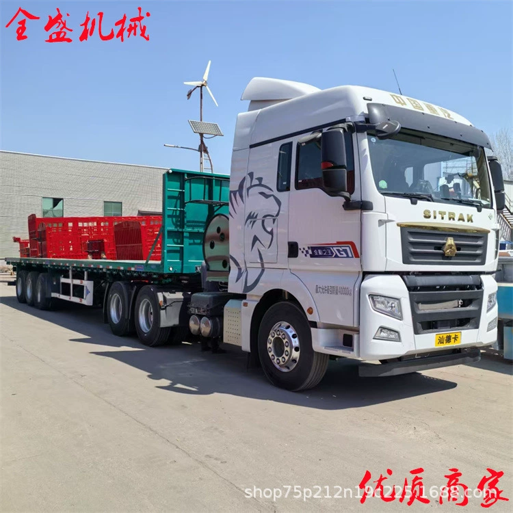 Экспортный полуприцеп-платформа 13m длина 2.55m ширина 12 шин из стальной проволоки агент таможенного оформления