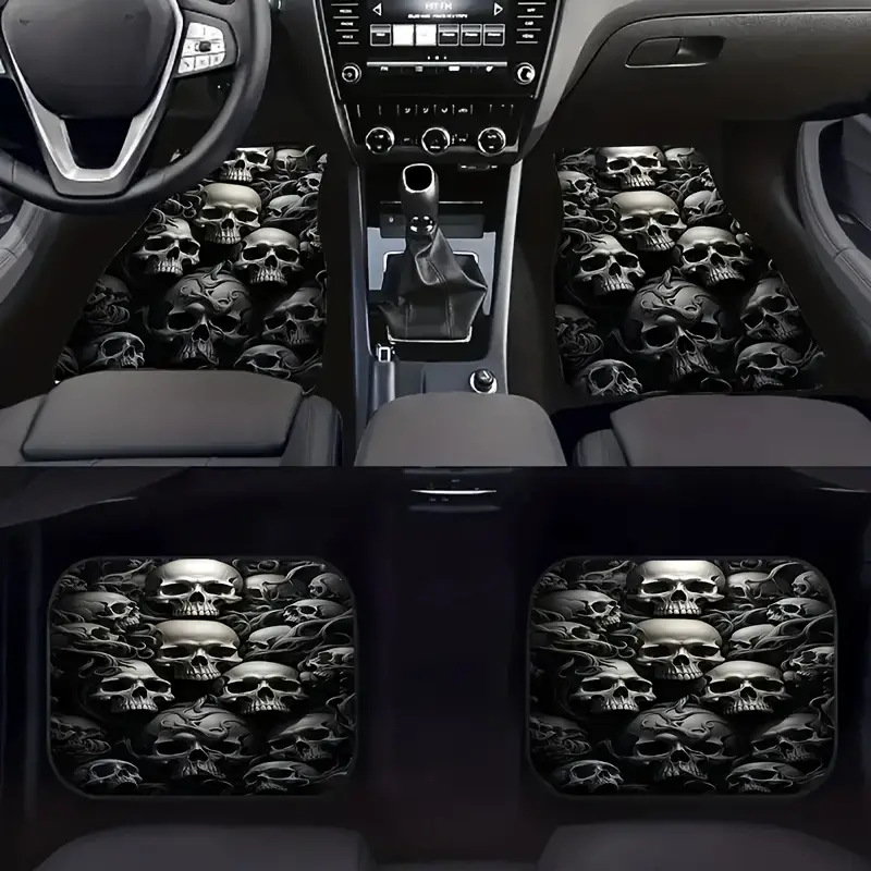 Amazon Temu American Car Floor Mats Four-Piece Set Car Interior Decoration Floor Mats Stain-Resistant Floor Mats Ready for Labeling and Delivery
