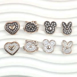 ABS滴胶点钻兔子爱心猫咪DIY奶油胶饰品小配件耳钉发夹洞洞鞋材料