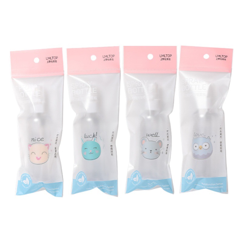 Ramila botella de spray de dibujos animados paquete único 100mL cosmético sub-botella de spray botella vacía al por mayor LM726