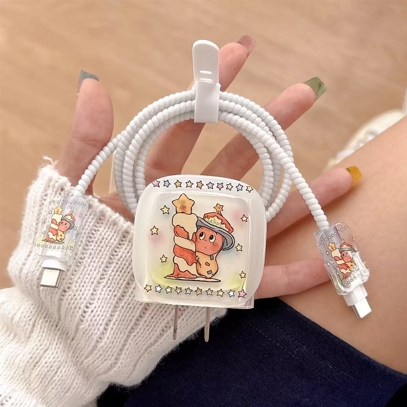 Cute vela de deseo para el hombre estrella para Apple 16 cargador funda 15promax cable de datos 14plus