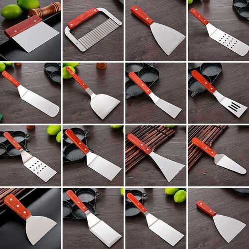 Wholesale stainless steel pizza spatula, steak spatula, cooking spatula, Teppanyaki pancake hand-grilled pancake tool, frying spatula