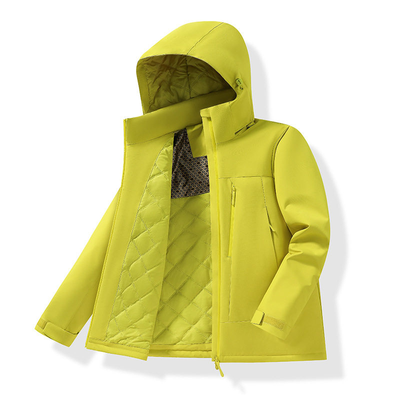 Autumn and winter outdoor padded jacket, thickened and fleece-lined for men and women, graphene thermal cotton coat, cotton parka