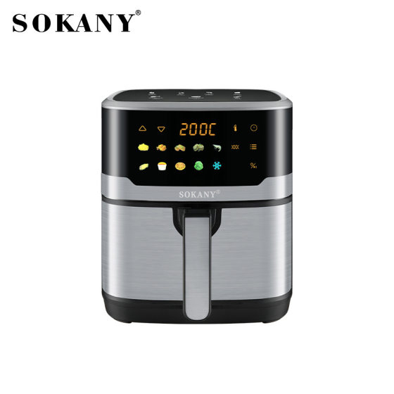 Export SOKANY10085 Air Fryer Household 7.5L Stainless Steel Metal Fryer Healthy Fume-free Fryer