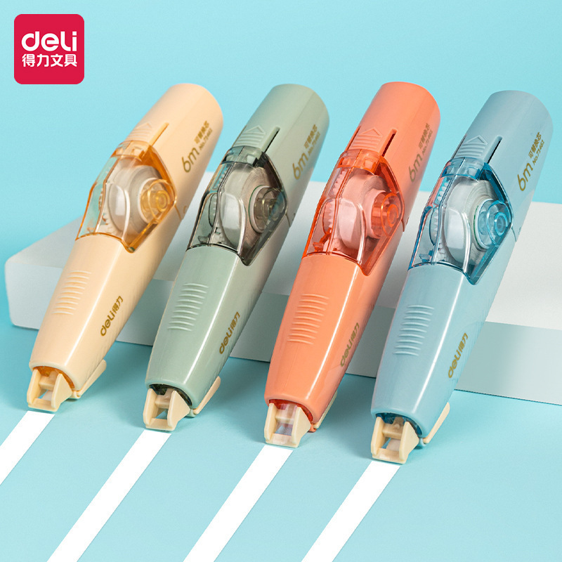 Deli 71461 replaceable core correction tape office business U-shaped correction tape error correction tape correction tape correction tape pen shape