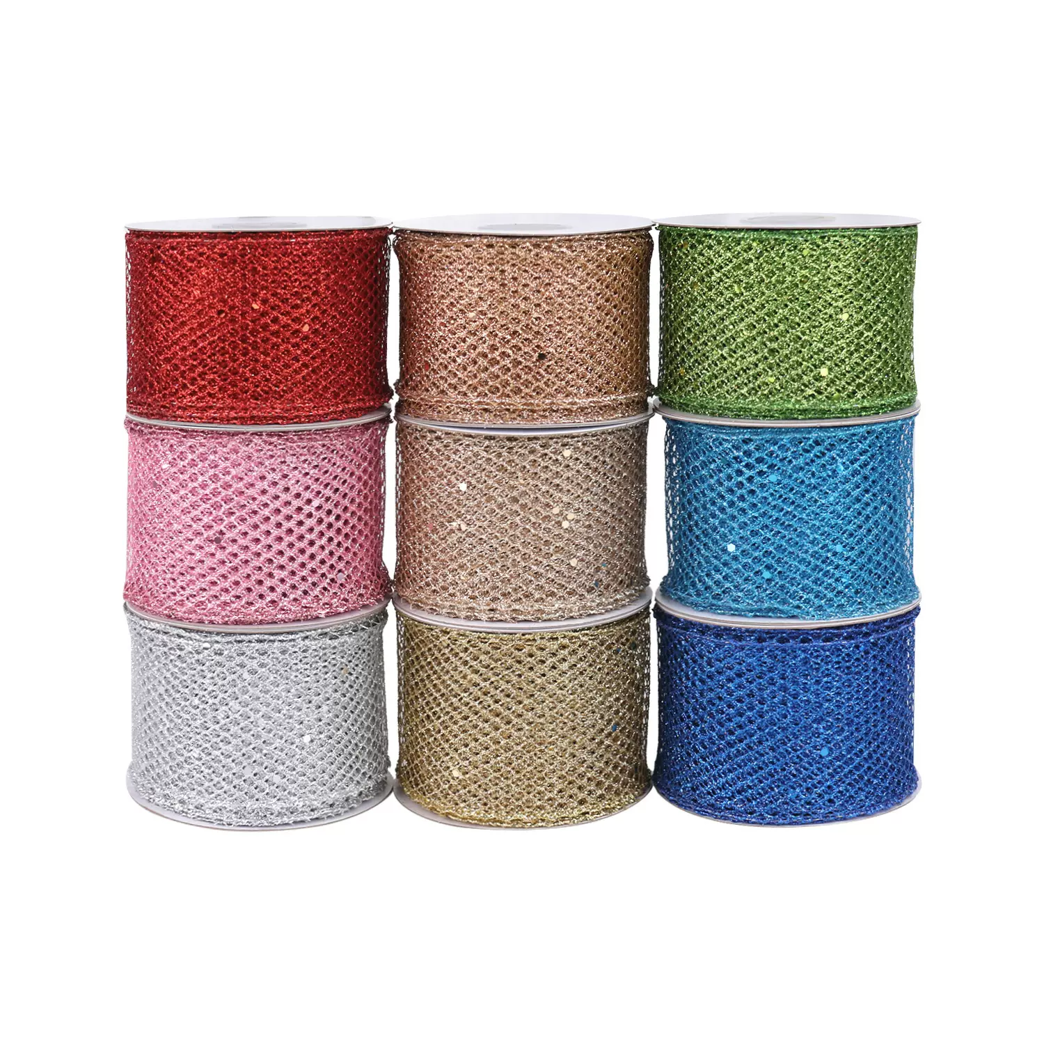 现货洞洞网纱拷克带铁丝边织带节日圣诞节复活节情人节装饰织带