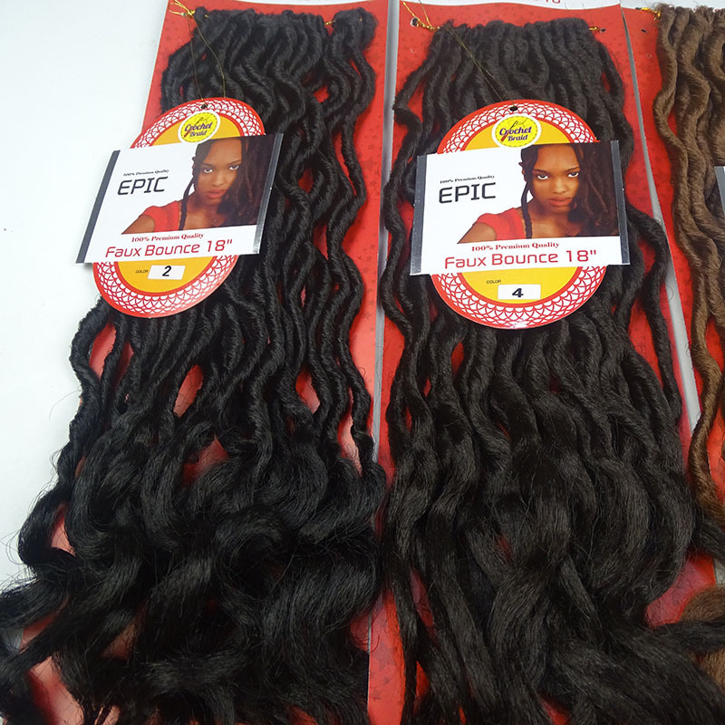 Europa y Estados Unidos crochet crochet faux twist peluca bohemian locs 18"