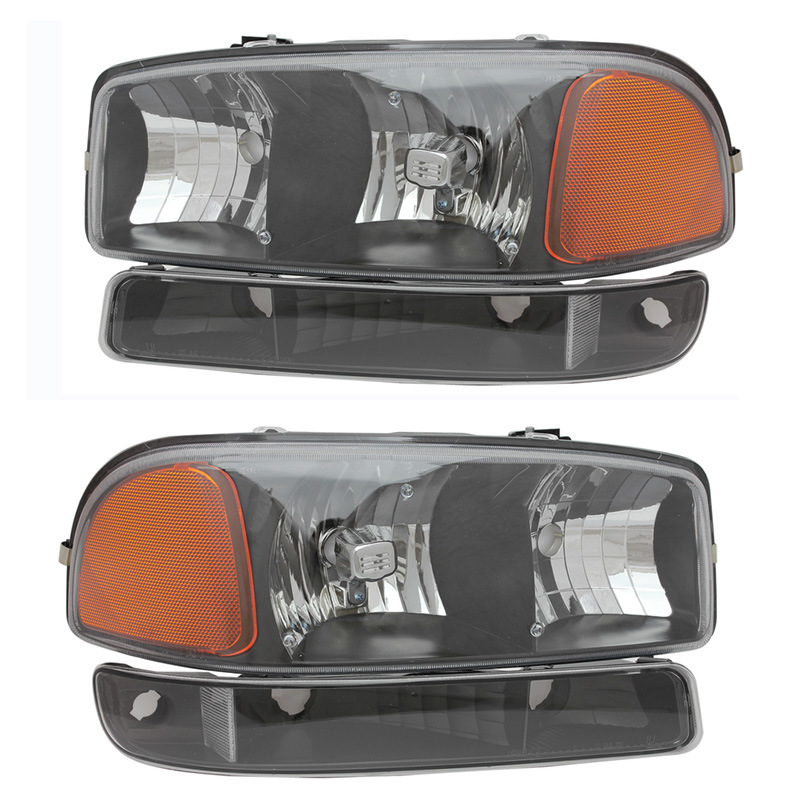 Aplicable a GMC1999 - 20006 modelo de faro Sierra estándar americano, semieconjunto de halógeno original modelo negro