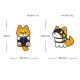 Naughty cute dog cross-border brooch cartoon personality cute blindfolded police dog enamel badge children's jewelry