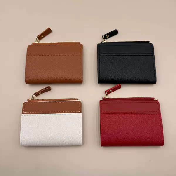 Cross-Border Women's Wallet, Amazon's Best-Selling Multi-Card Slot Coin Purse, Short Style, Large Capacity, Mini Coin and Card Holder for Girls