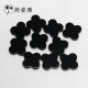 Gem wholesale lucky four-leaf clover four-leaf plum flower natural black agate nude stone necklace bracelet inlaid DIY accessories