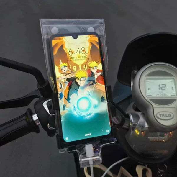 Waterproof phone pouch for delivery riders, touch-screen compatible, rainproof cover for cycling phones, rechargeable, anti-breakage, touch-proof rain bag
