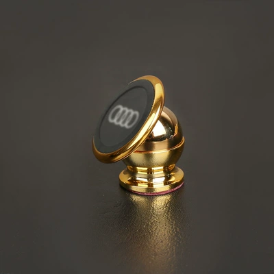 Mobile phone car magnet mobile phone holder car supplies magnetic car logo magnet holder navigation magnetic mobile phone holder (Car phone holder) - gold-without-logo