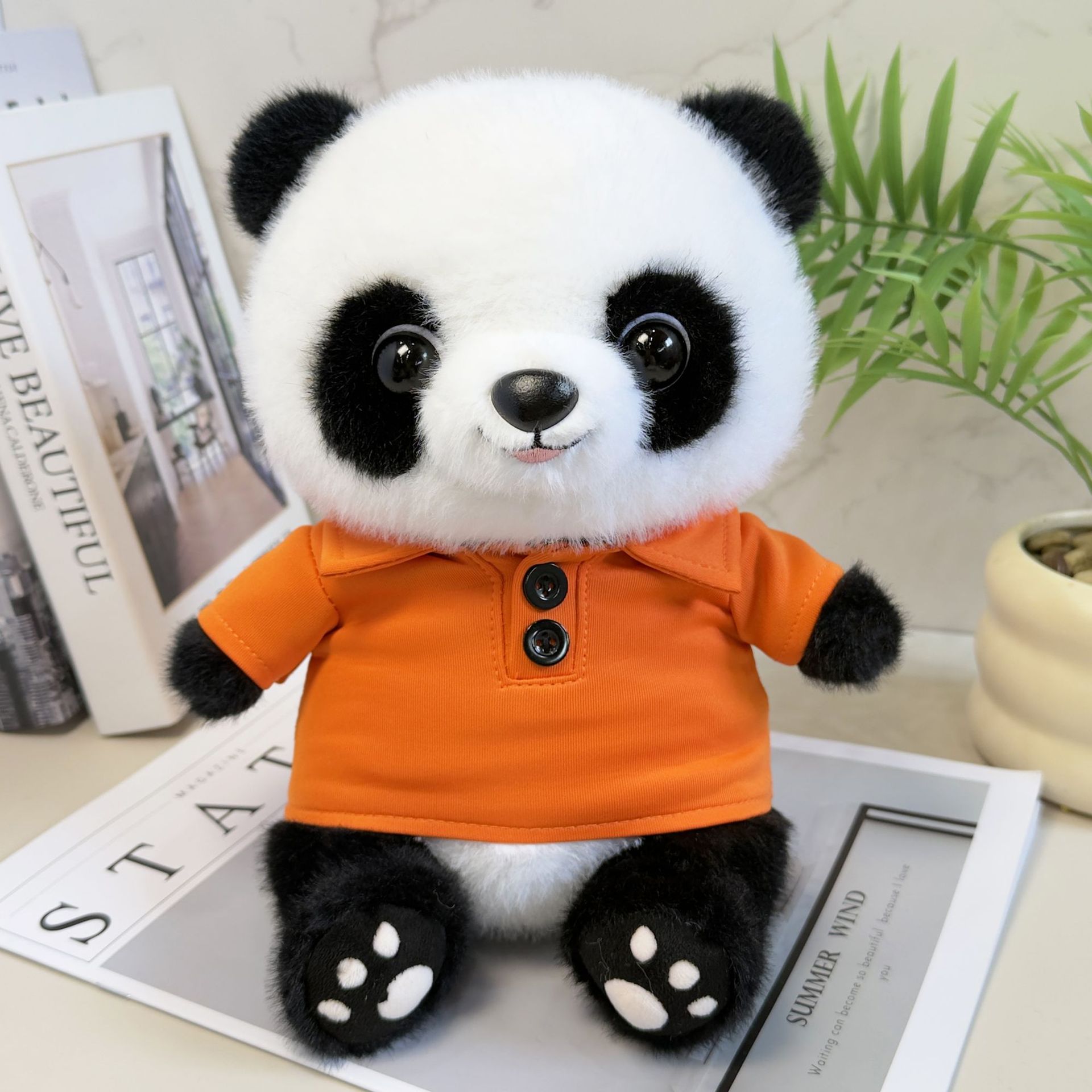 Cute tesoro nacional panda muñeca muñeca de peluche muñeca panda muñeca Chengdu logotipo de la empresa de impresión de recuerdos