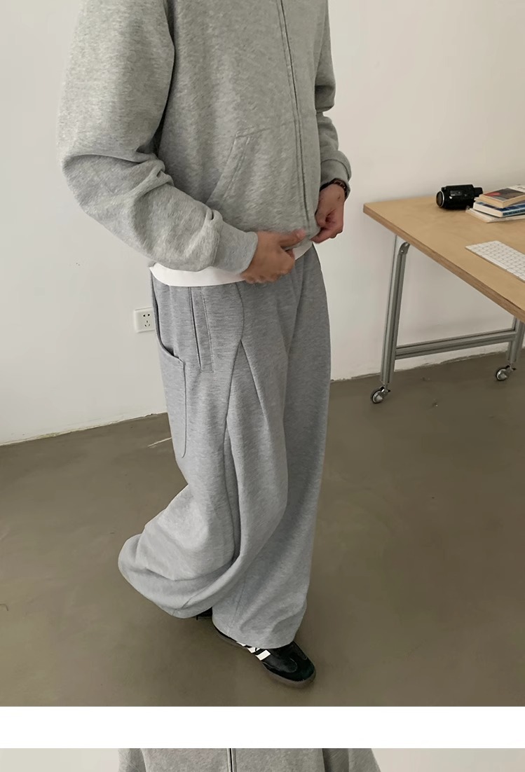 Men's Clothing Retro Spring Structure Cut Scimitar Sweatpants Men And Women Loose Casual Straight Sports Pants Trend_viptrois.com