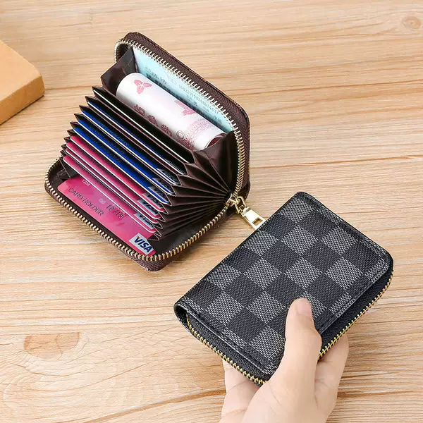 Korean style card bag simple fashion organ card bag ladies zipper card set new multi card position card bag coin purse wholesale