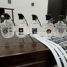 厂家供应髙硼硅玻璃手雷造型泡酒瓶 创意手榴弹玻璃酒瓶 工艺酒瓶