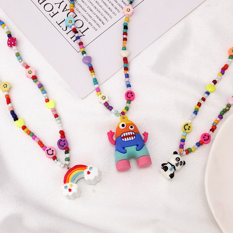 Fashion Cartoon Arylic soft clay Beaded Womenu0027S Necklace
