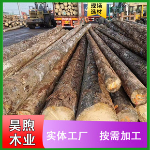 Supply Spruce Hemlock Ancient Building Cylindrical Round Wood Anti-corrosion Solid Wood Drying Board Spruce Construction Engineering Wood Square