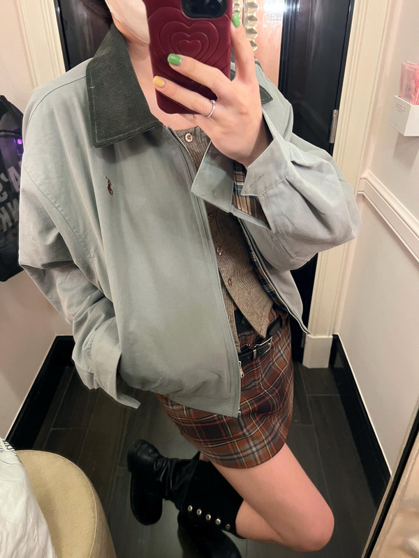 Ralph Lauren拉夫劳伦小马标刺绣美式复古四色校园风翻领夹克外套|undefined