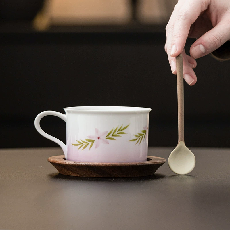 Ceramic coffee mixing stick, set, gradient, Chinese style, hand painting
