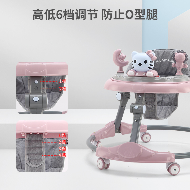 New Infant Walker, Multifunctional Baby Stroller, Anti-Tip Hand Truck, Baby Can Sit or Push, Learning Rider