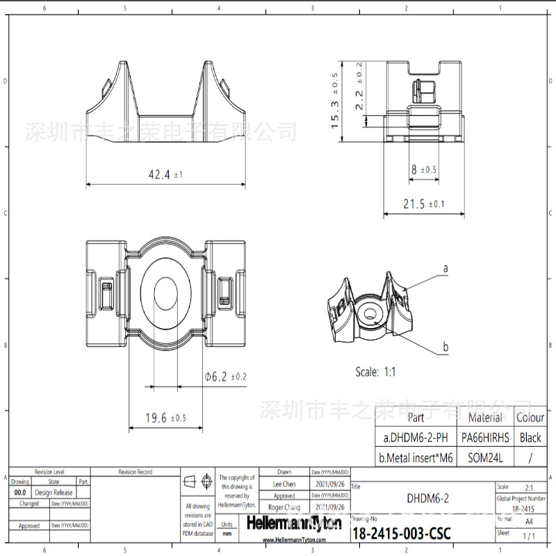 HELLERMANNTYTON������̫ͨ���͹̶�������T50RDHDM6-2 156-02682