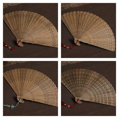 蘇扇金絲楠木（金絲楠木）折りたたみ扇子、無垢材、透かし彫り、涼感、無形文化遺産、贈り物、古典工芸品、装飾品