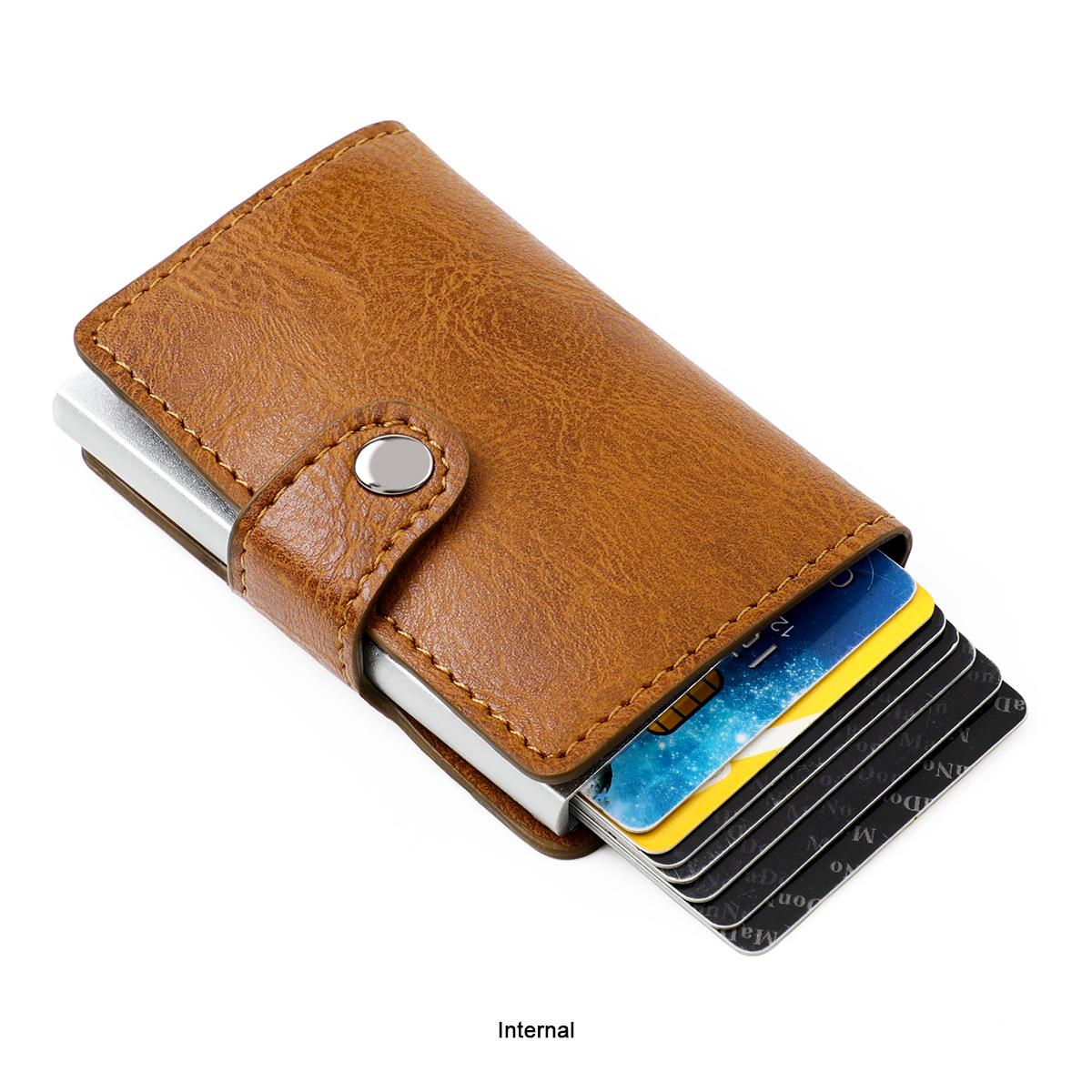 Wholesale Rfid Shielding Anti-theft Brush Ultra-thin Credit Card Aluminum Alloy Card Bag display picture 35