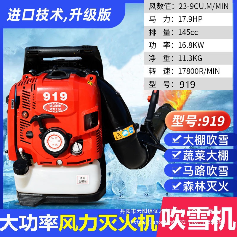 大功率汽油吹风机背负式四冲程道路落叶清扫吹草大棚吹雪机其批发