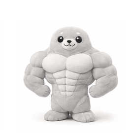 热销新款肌肉海豹创意毛绒玩偶公仔