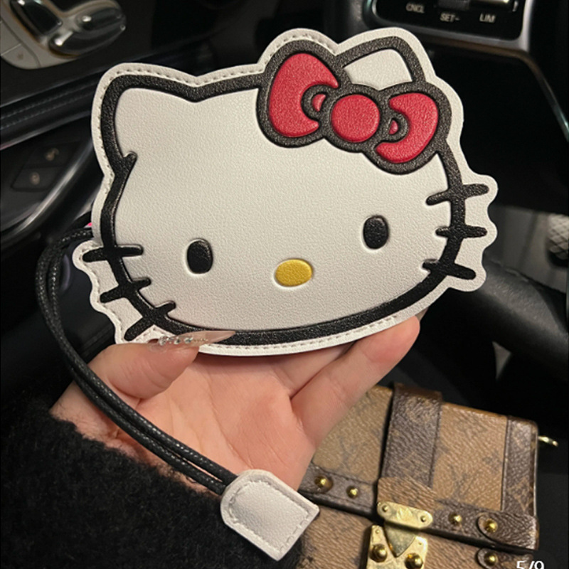 クリエイティブオープンkt猫キーバッグ引き出し式アニメかわいい大容量汎用電気自動車キーバッグ|undefined