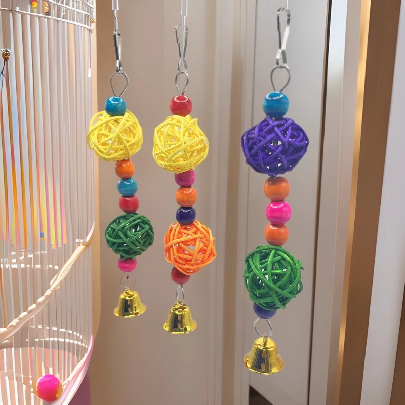 Juguetes para pájaros Juguetes para loros Jaula para pájaros Juguetes para morder Pequeños suministros para loros Juguetes para aliviar el aburrimiento de hámster