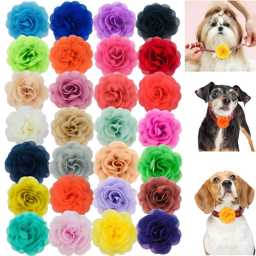 Внешняя торговля продает 8 см трехмерные шифоновые цветы