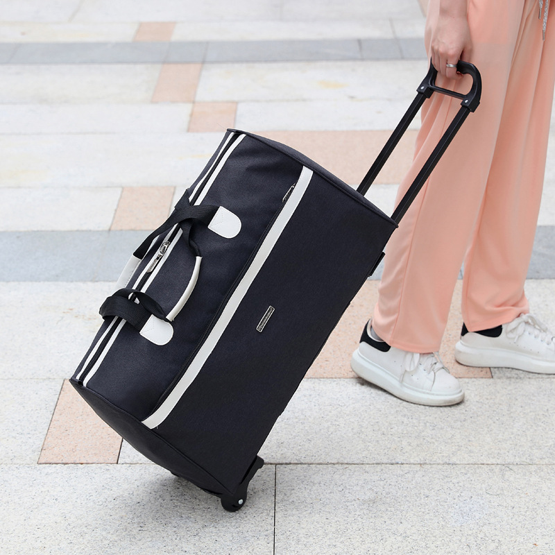 Large Capacity Travel Bag Waterproof Trolley Bag for Business Traveling Box Lightweight Student Accommodation Luggage Bag Trolley Storage Bag