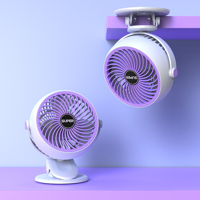 新しいクリップファンUSB充電大風力静音デスクトップ携帯屋外デスクトップ扇風機|undefined