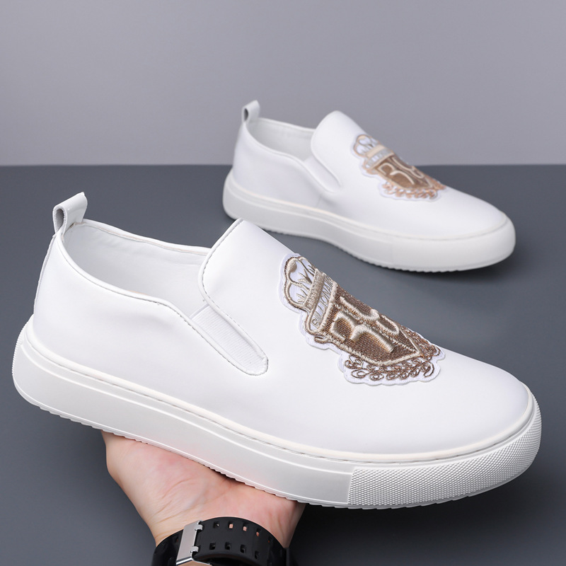 Men's Casual Slip-on Loafers Trendy Versatile Lightweight Shoes_voghion.com
