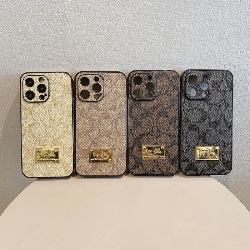 Popular models for Apple 14pro all-inclusive side leather phone case 13 protective case 12/x fashion brand Foreign Trade European and American