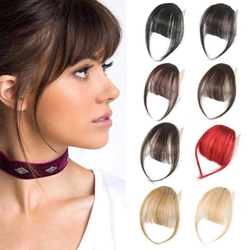 Wig Bangs Air Bangs Wig Piece Female Bangs Piece Qi Bangs Traceless Natural Cyber Celebrated Front-forehead False Bangs
