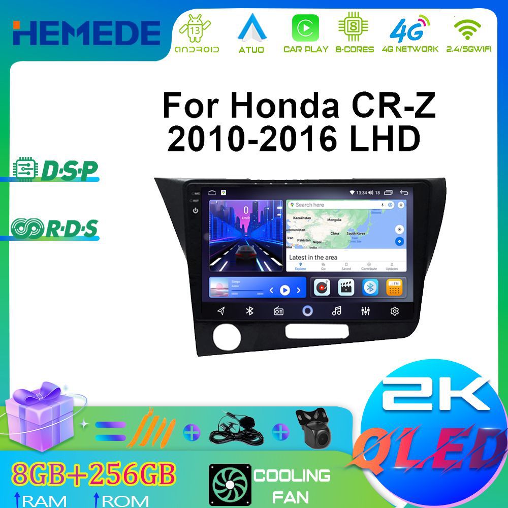 Suitable for 10-16 Model Honda Crz Left-Hand Drive Android Large-Screen Navigation Carplay In-Car Navigation Smart Audio and Video