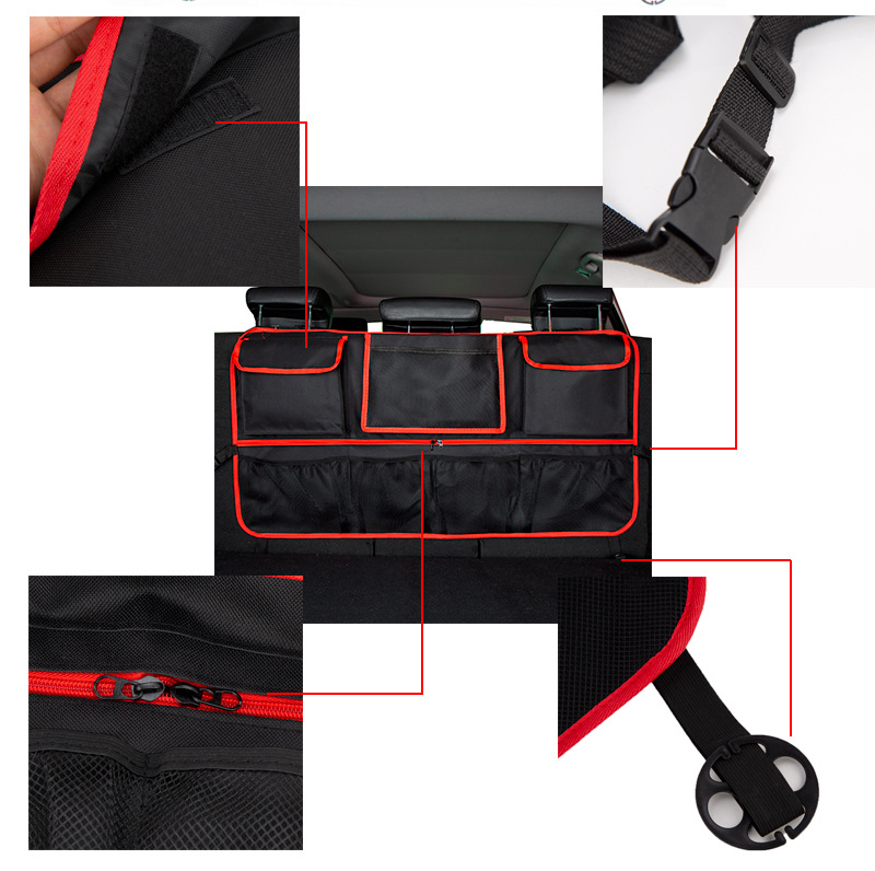 Trunk Seat Hanging Bag, Suv Rear Seat Multifunctional Storage Net Bag, Large Capacity Car Storage Bag, Storage Box