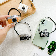 Simulated retro luminous camera mobile phone airbag holder niche Korean ins style adhesive retractable watch drama