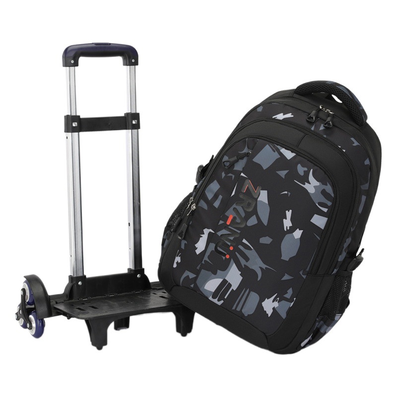 Natural Fish nuevo Grado 3 a 9 escalera escalada carro mochila Junior High School niños de gran capacidad desmontable entrega de una sola pieza