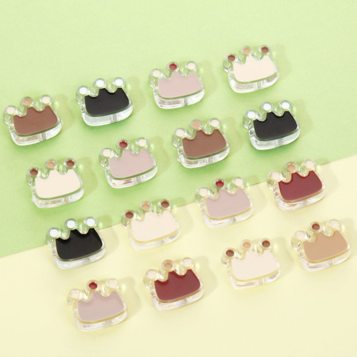 DIY Accessory Headband String Beads Transparent Hole Acrylic Droplet Oil Crown Cartoon Phone Chain Pendant Accessory