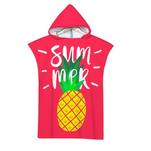 Fruit hooded wear bath towel beach towel cloak seaside changing towel bathrobe flower hooded bath towel one piece minimum order