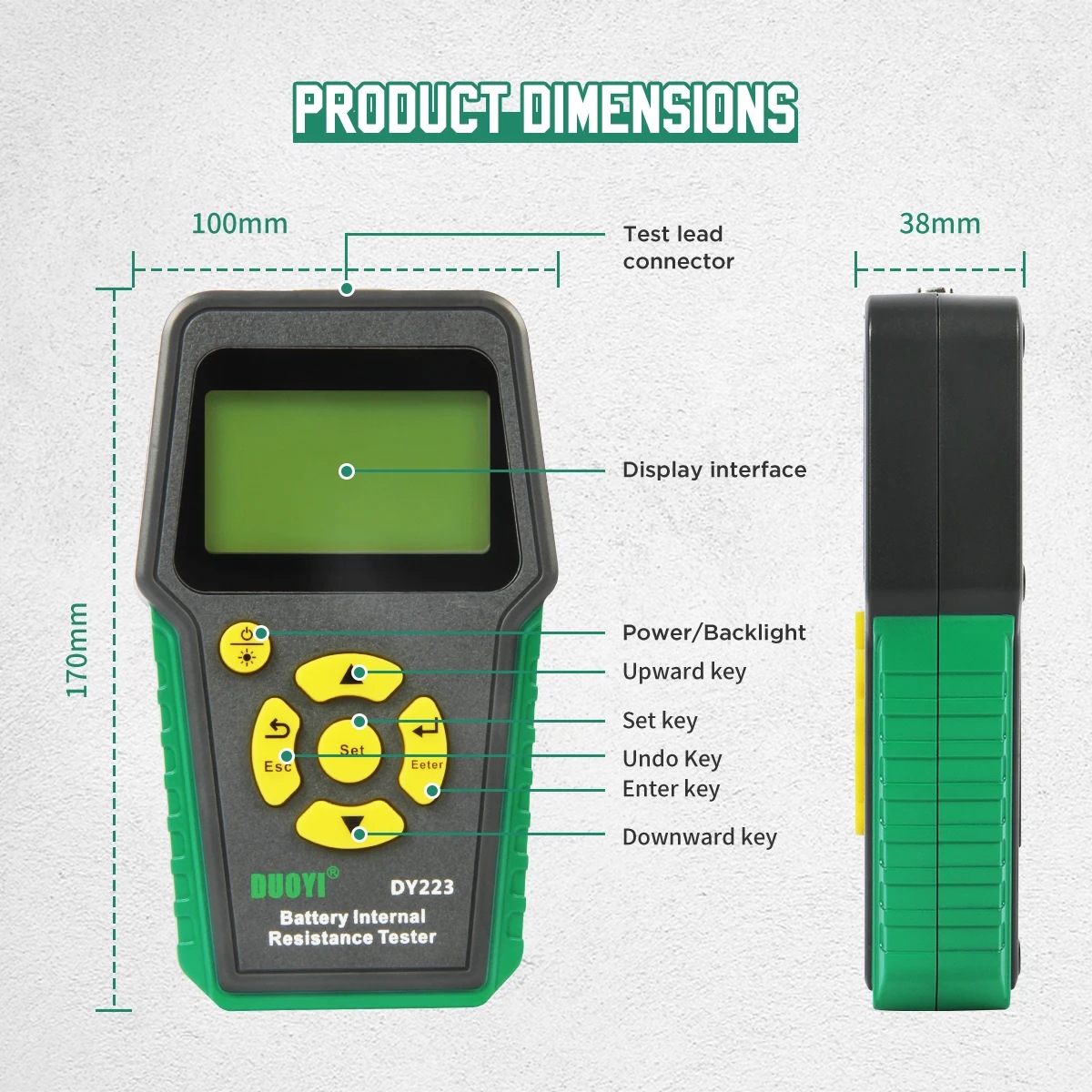 Dy223 New Energy Electric Vehicle Fault Diagnosis Instrument Lithium Battery Pack Voltage Detection New Energy Tester